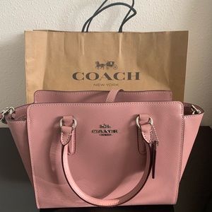 Coach F31357 Leah Satchel Crossbody Dusty Rose